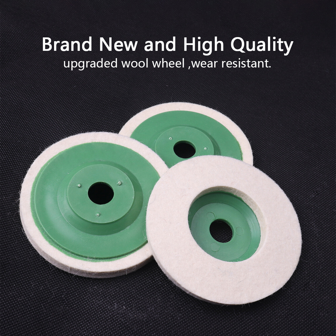 10 Pack 4&Prime; Wool Polishing Discs for Angle Grinder Finishing Wheel Buffing Pads