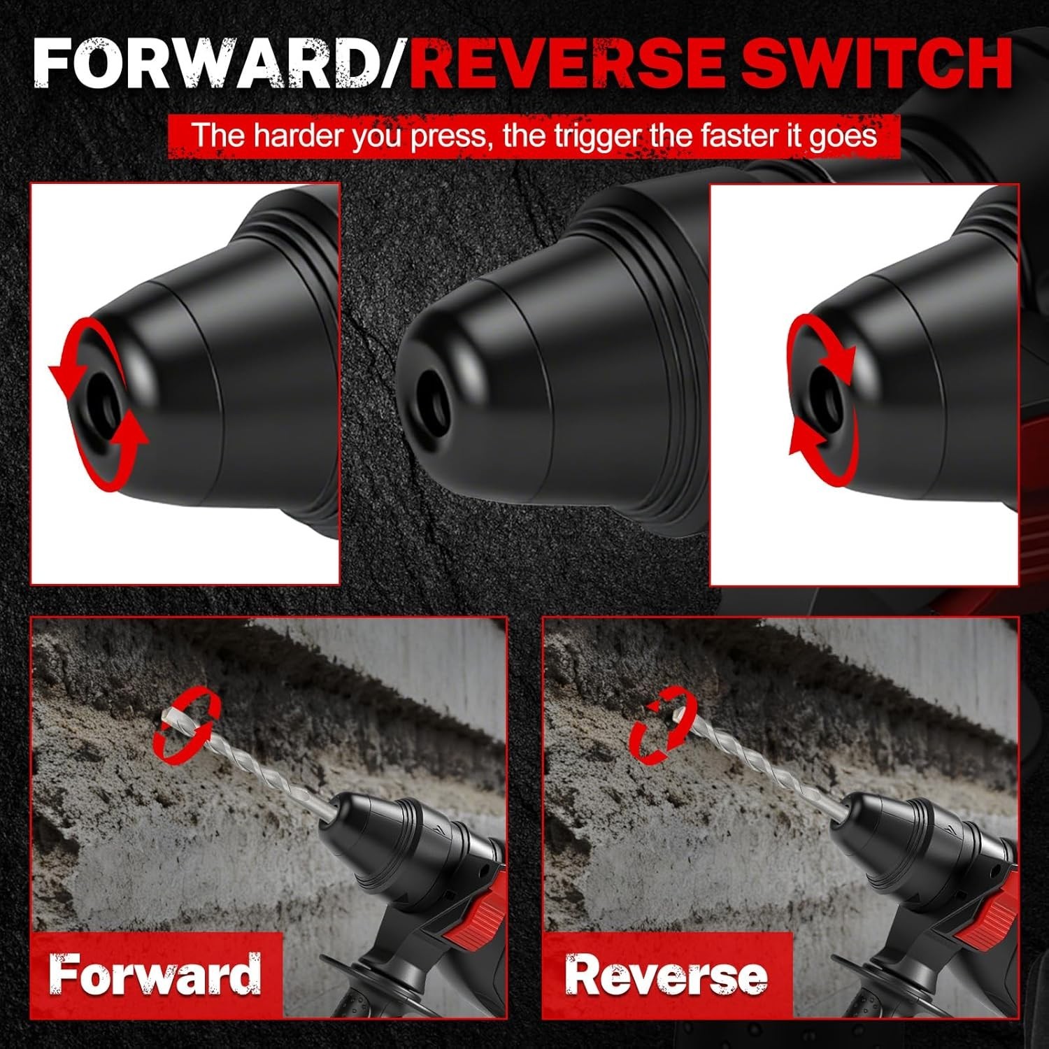 Milwaukee M18 SDS-Plus Rotary Hammer Drill, 4 Modes, 360° Handle, 5 Bits