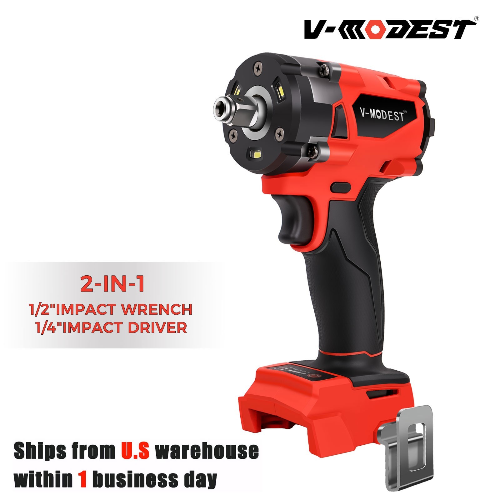 FOR Milwaukee M18 Battery 1/2&Prime; Cordless Impact Wrench w/ Friction Ring Bare tool