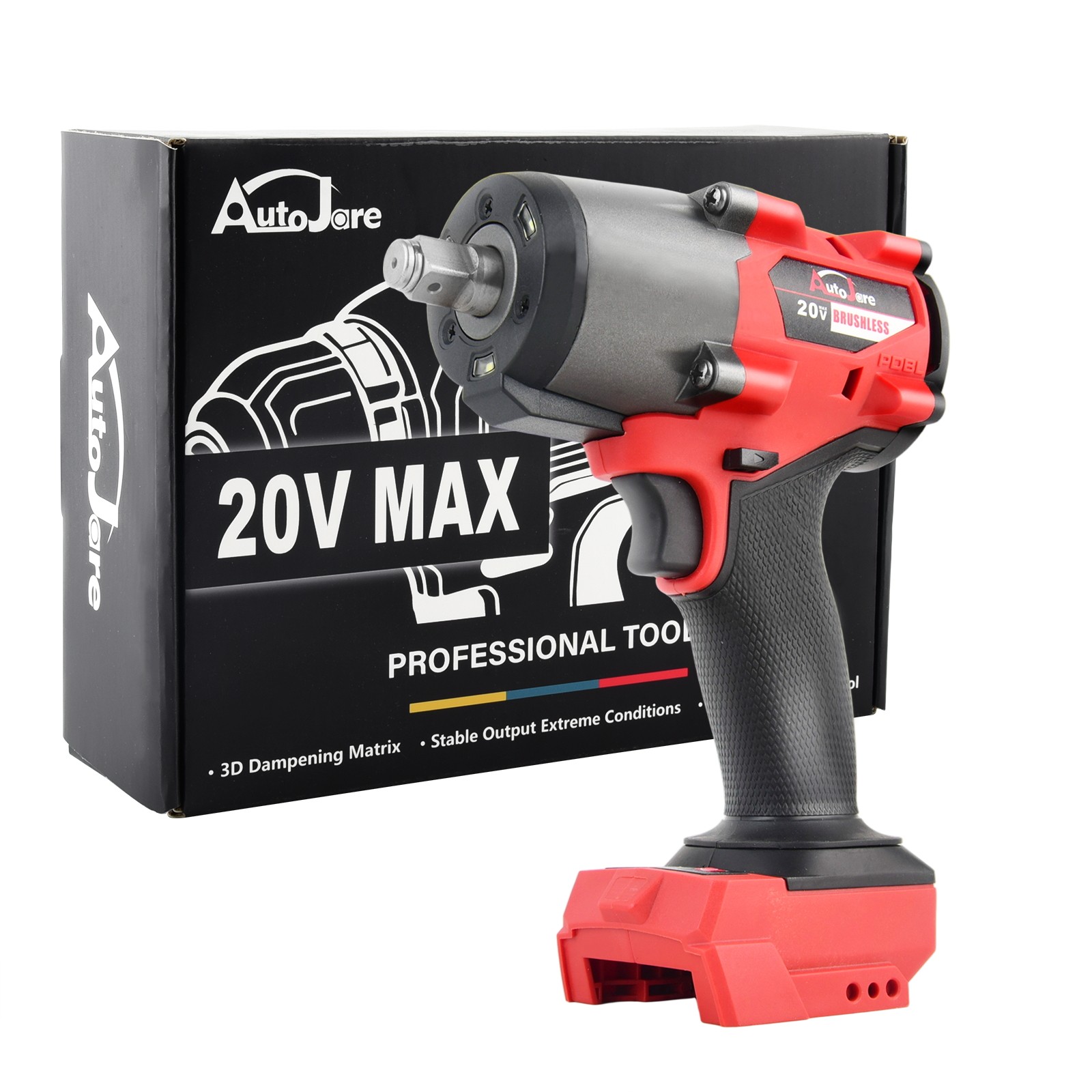 1/2&Prime; Brushless Impact Wrench 1500N.m 4000RPM Cordless Auto Repair Tool Fits M18