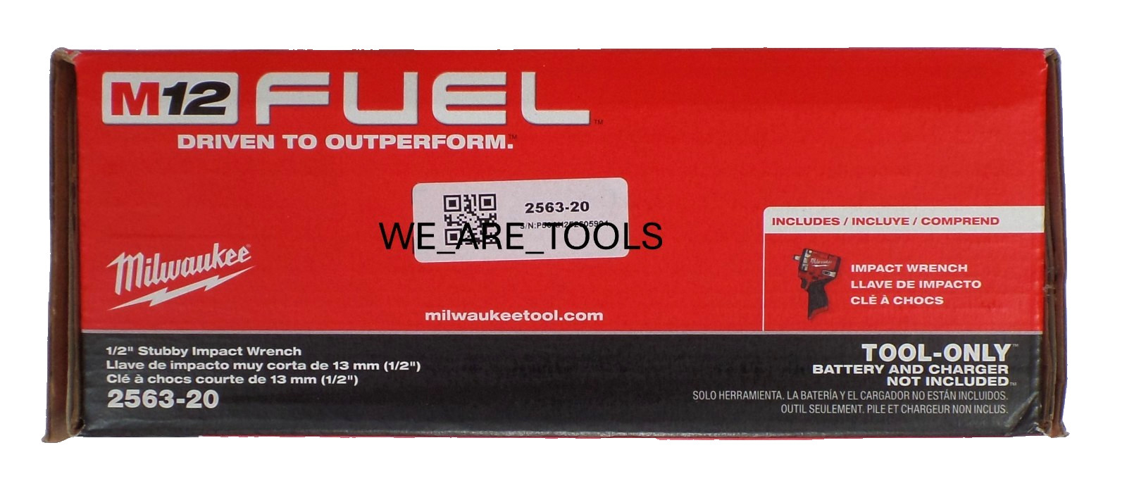 NEW IN BOX Milwaukee 2563-20 M12 FUEL 1/2&Prime; Stubby Impact Wrench w/ Friction Ring