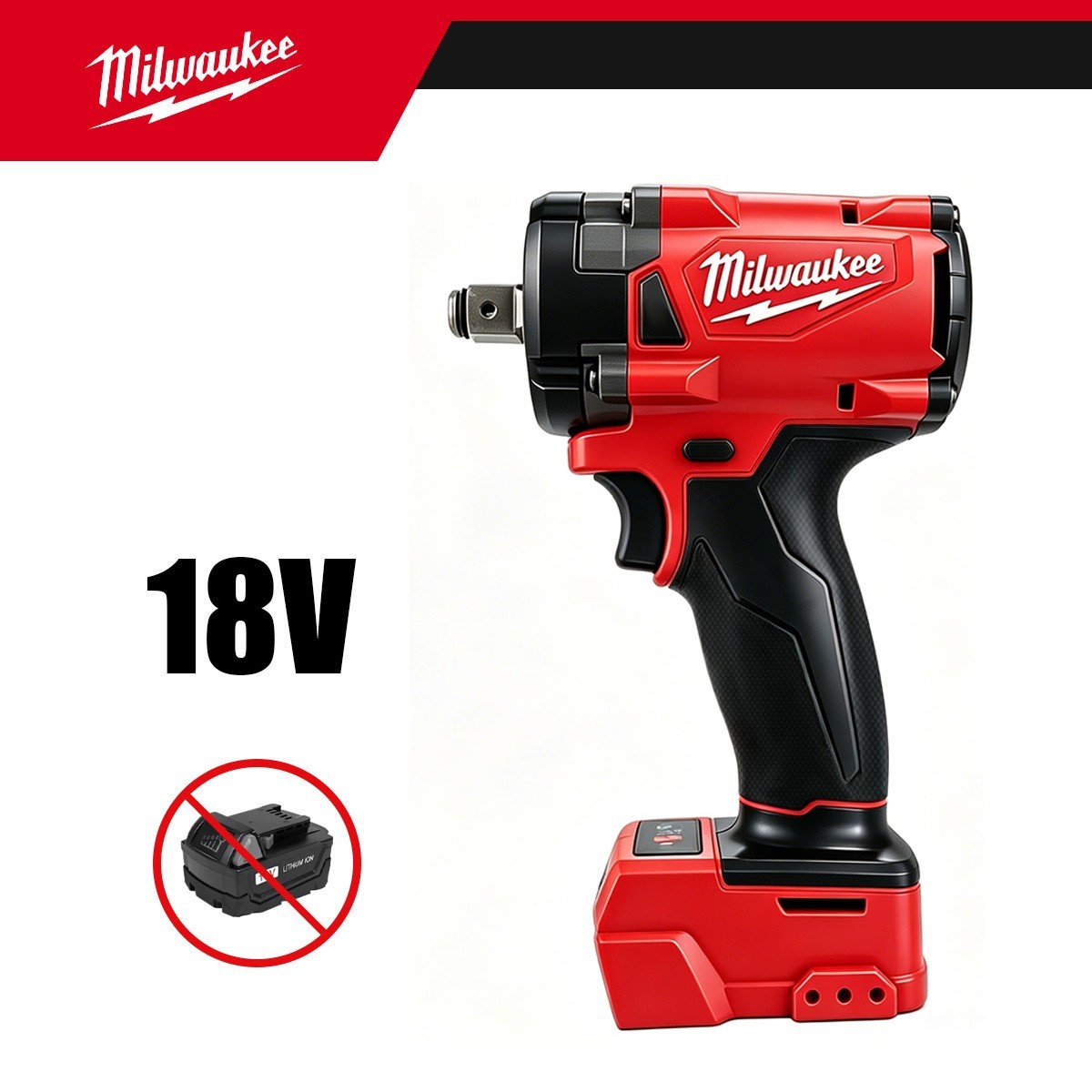 Milwaukee 1/2&prime; M18 FUEL Brushless Cordless Impact Wrench 650N.m 3500RPM with 3 L