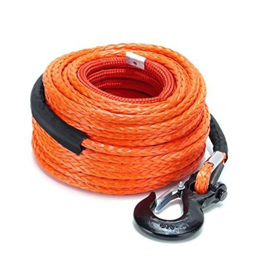 Synthetic Winch Rope Cable Kit: 1/2&Prime; x 100 ft 32000lbs Winch Line Cable 100ft
