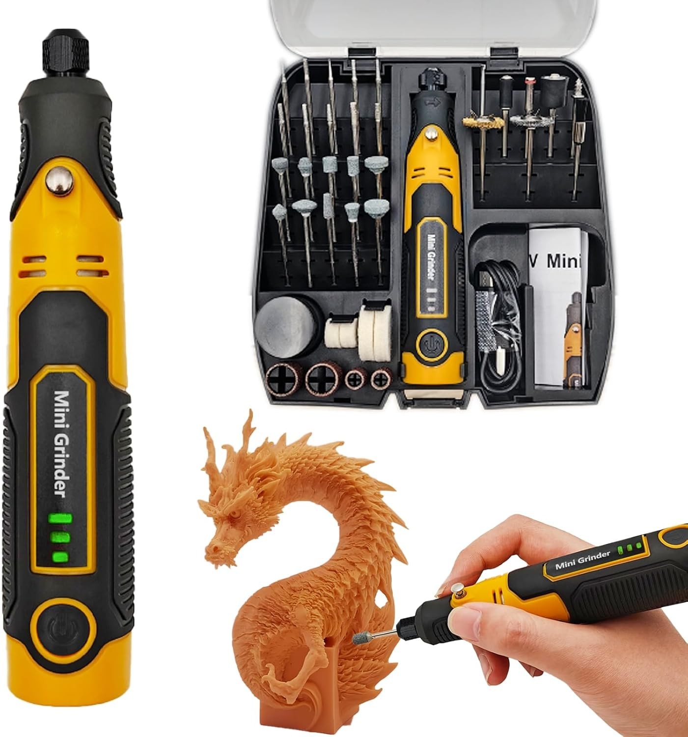 Resin Drill 3D Printed Resin Cured Sanding and Polishing Tool Kit, Mini Tepy-C