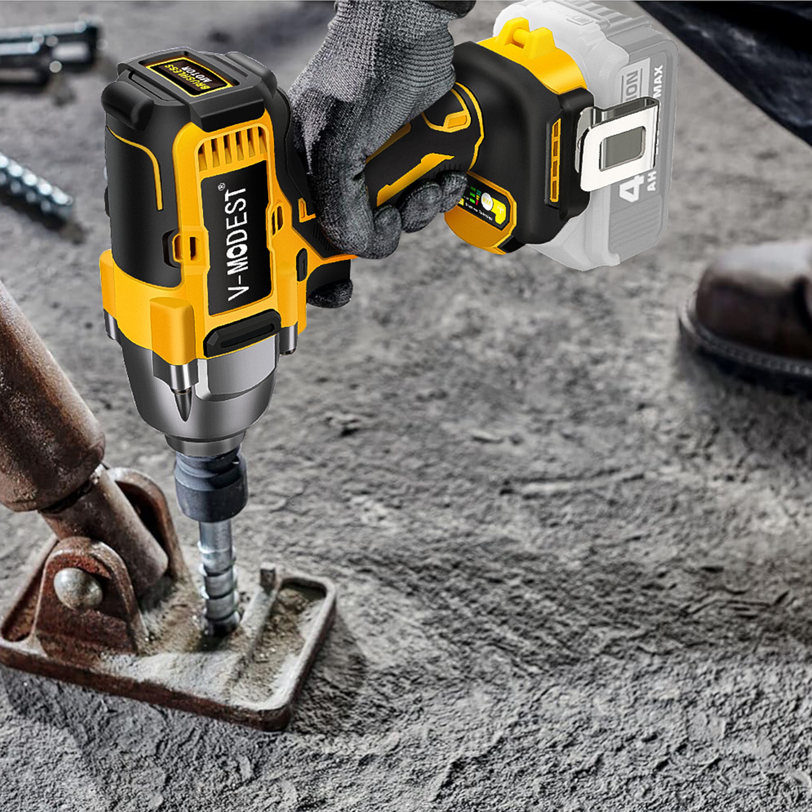 High Torque Fits DeWalt 20v Max Brushless Cordless 1/2 » Impact Wrench 480Ft-lbs