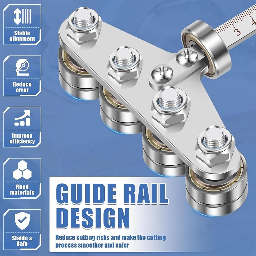 Circular Saw Guide Rail, Positioning Calipers for Circular Saw, Stainless Steel