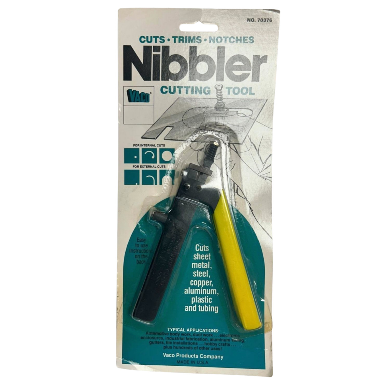 Vaco No. 70376 Nibbler cutting tool designed for making cutts in divers metals