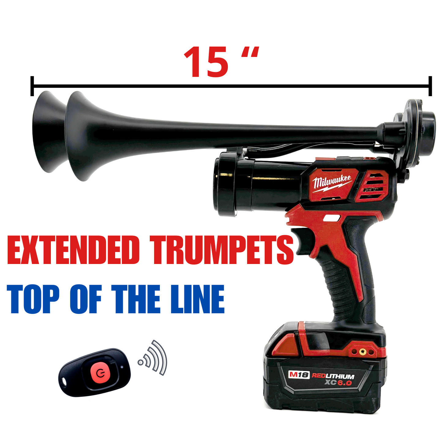 Milwaukee Impact Drill Train Air Horn |150dB| Remote Control