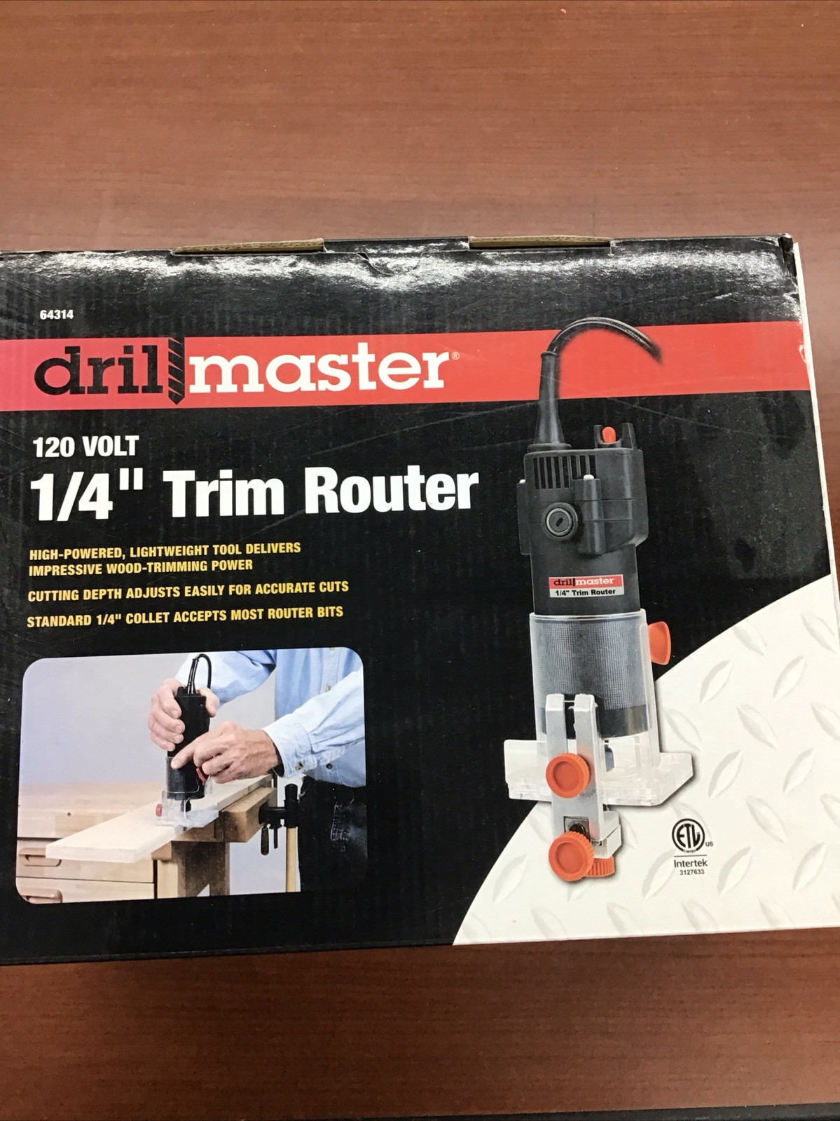 Drill Master 120 volt 1/4&Prime; Trim Router (Model 64314) a-x