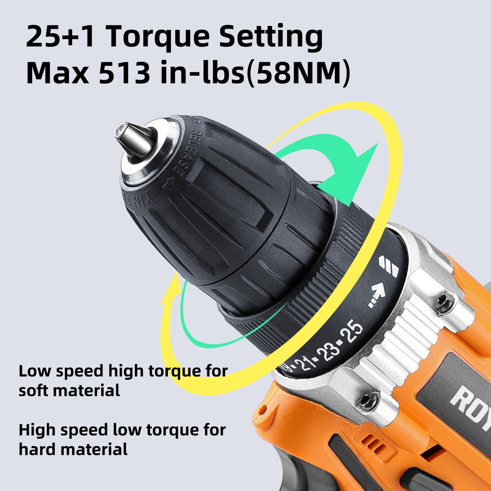 21V Li-Ion Electric Drill Dual Speed Multifunction 2 Speed Electric Li-Ion Drill
