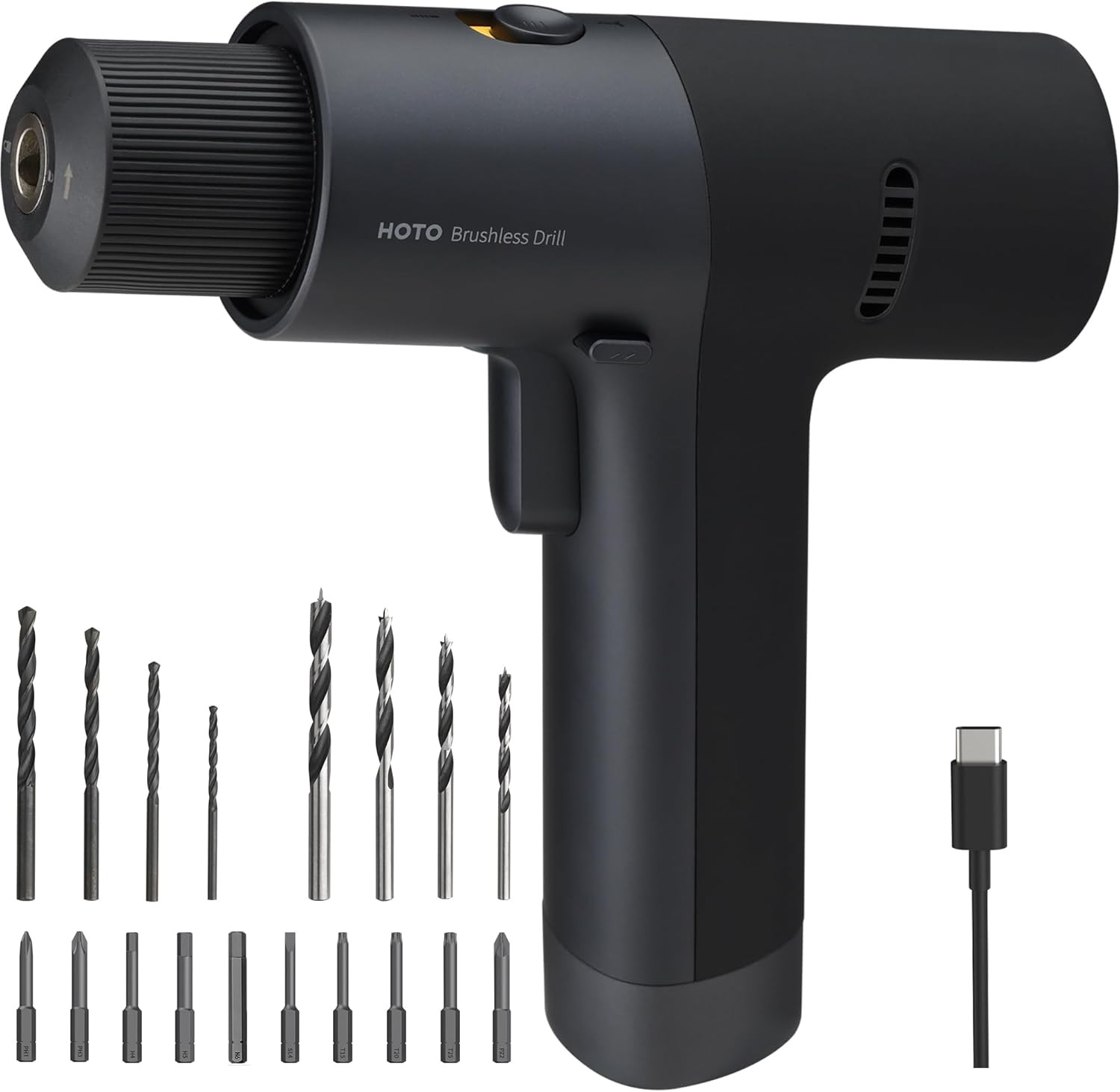 12V Cordless Brushless Drill, LED Display, 30 Gears, 3/8 Inch Chuck | 266 In-Lbs
