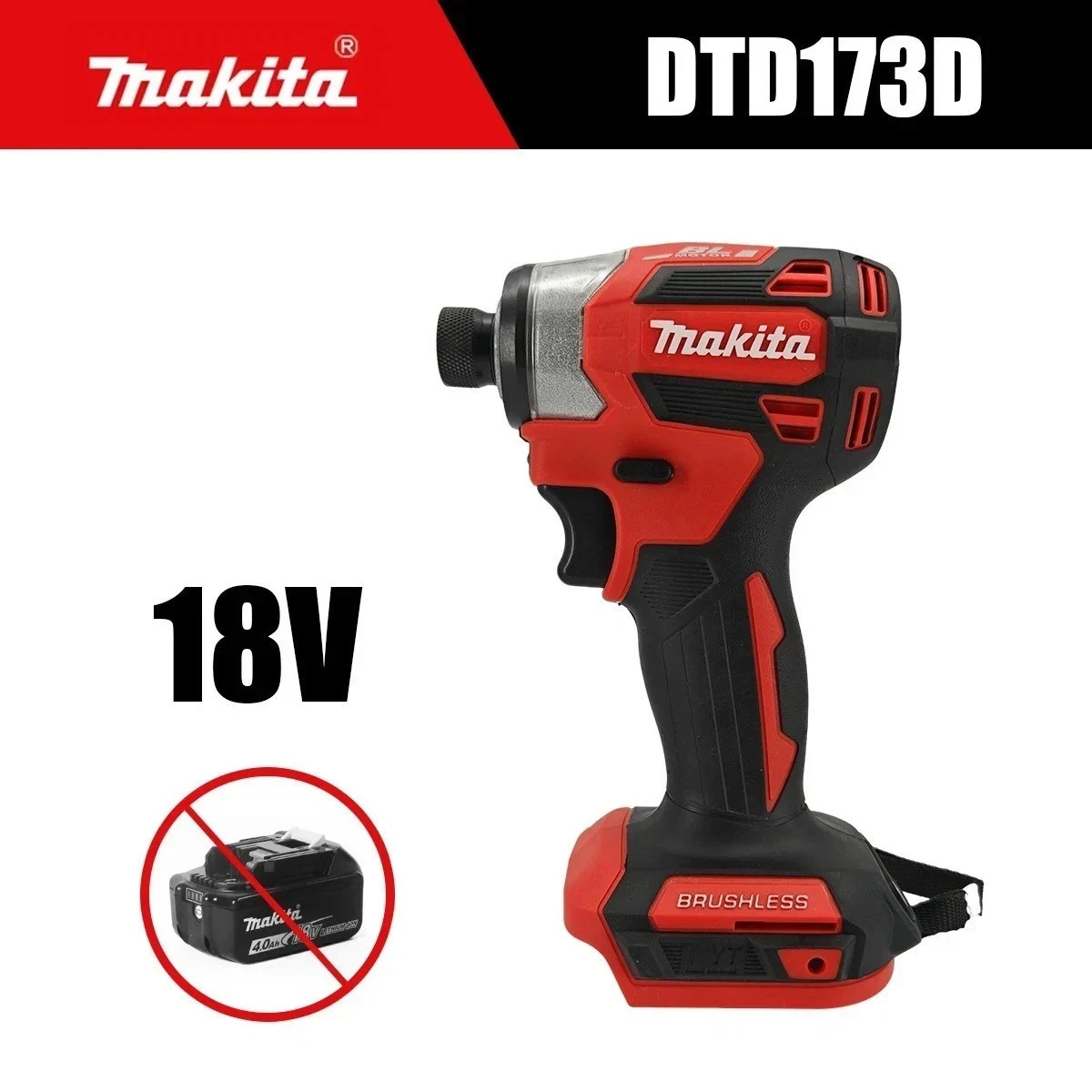 Makita 18V DTD173 Brushless Drill Power Multicolor Home Improvement Only Tool