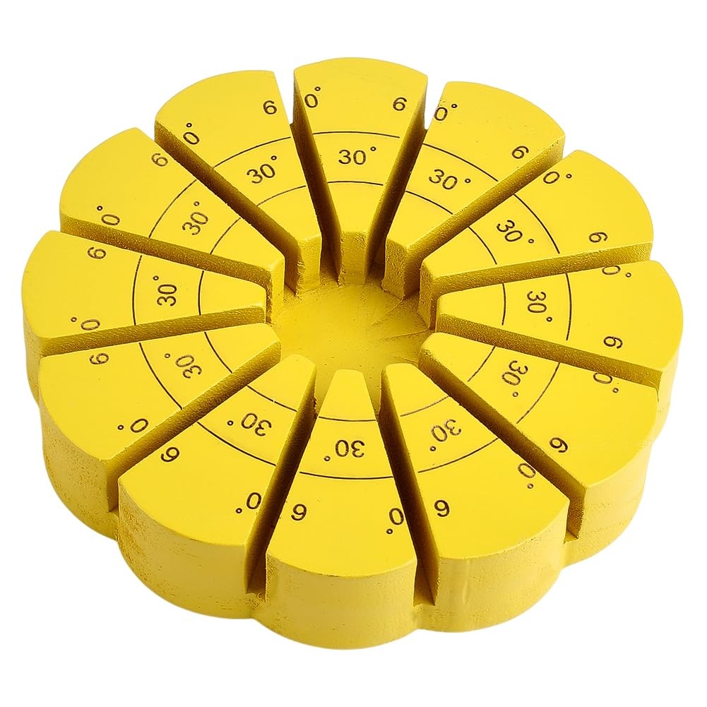 BENECREAT 30° Adjustable Pine Wood Stained Glass Jig, Yellow 3D