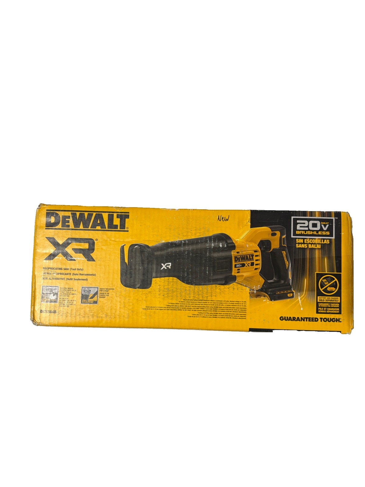Dewalt DCS384B 20V XR Cordless Brushless Battery Reciprocating Saw Max 20 volt