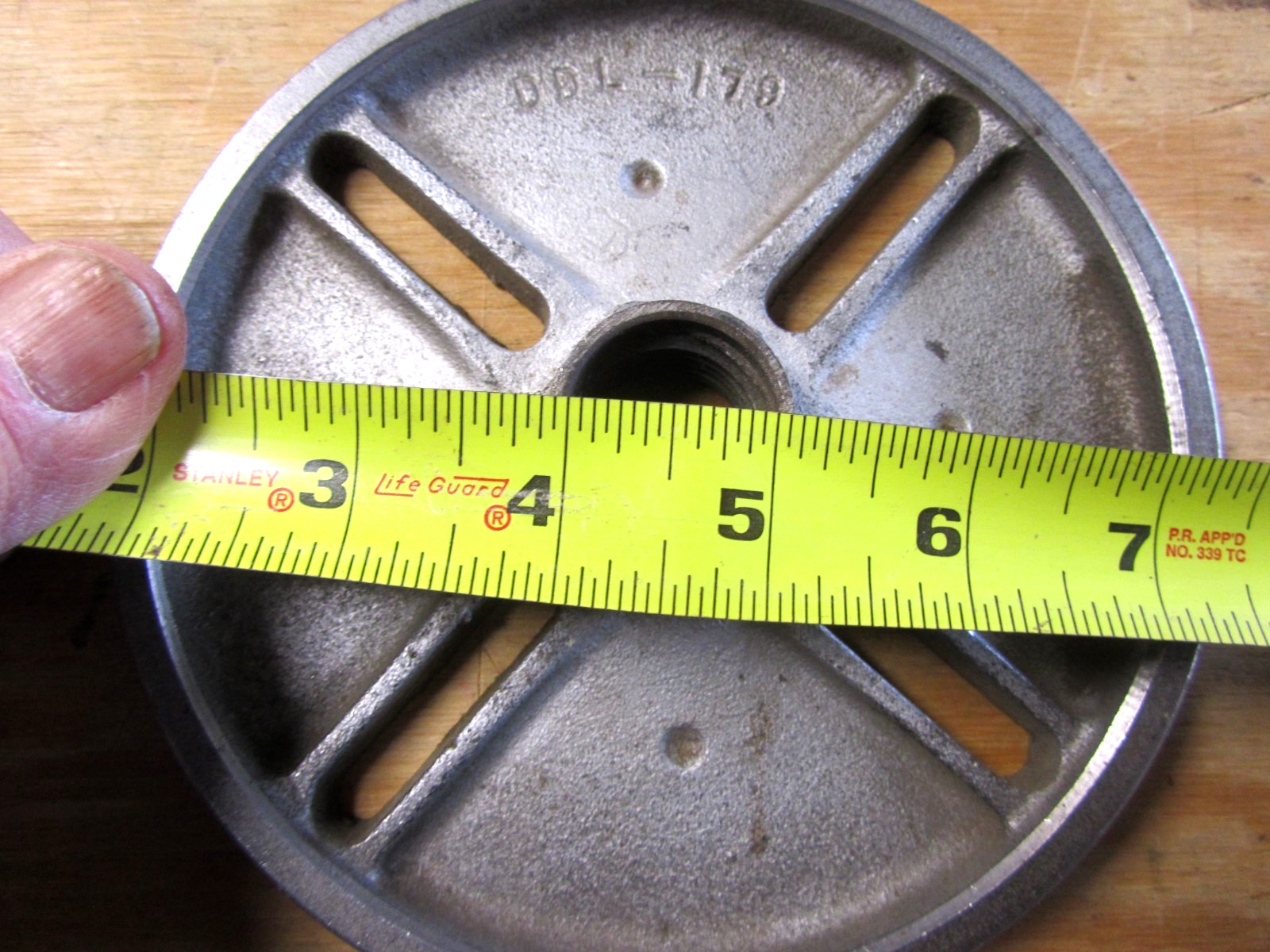 6&Prime; DDL-179 Faceplate From NO. 46-111 Delta Homecraft 14/11&Prime; Gap Bed Wood Lathe