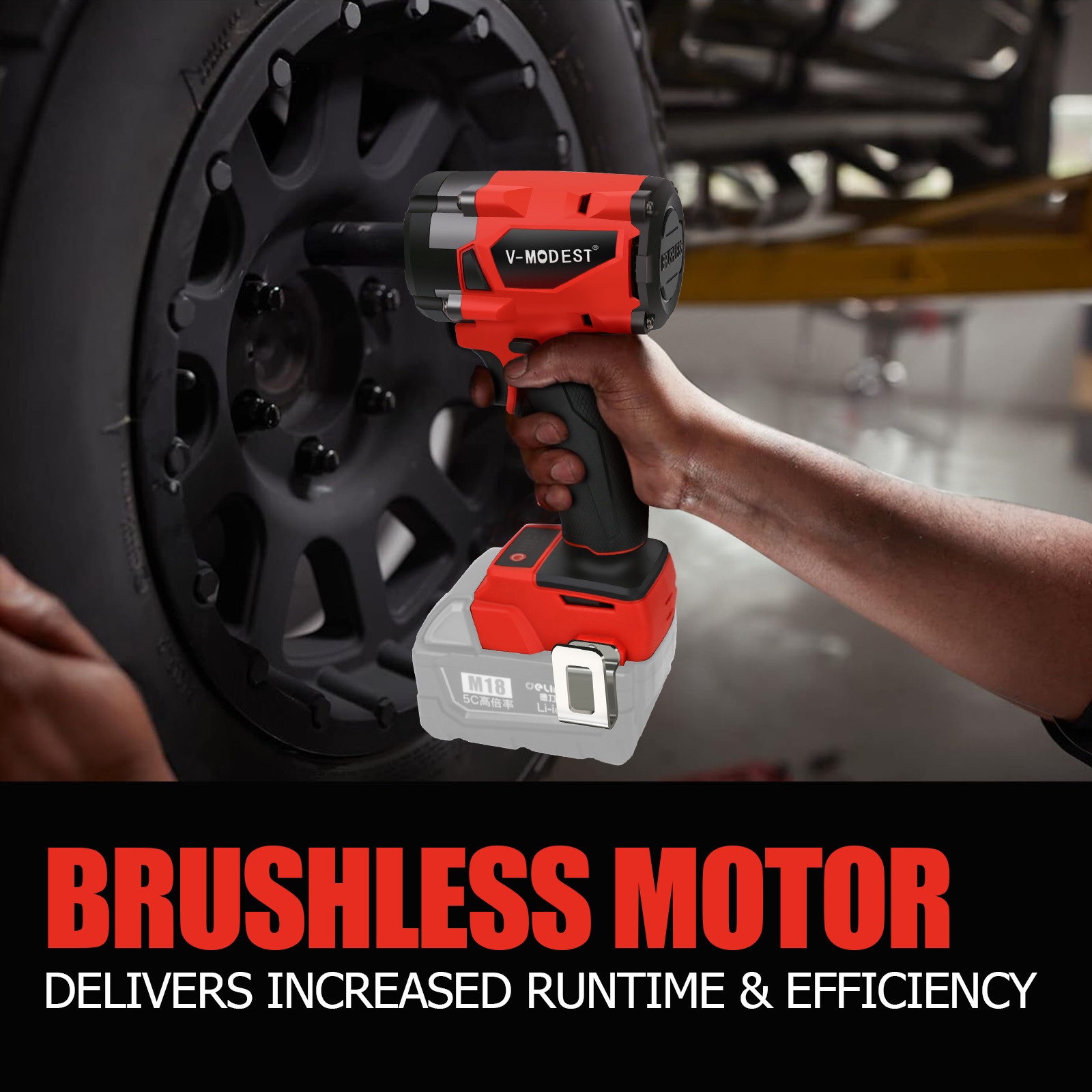1/4&Prime; Cordless Brushless Impact Driver Compact for Milwaukee 18V Battery 3100RPM