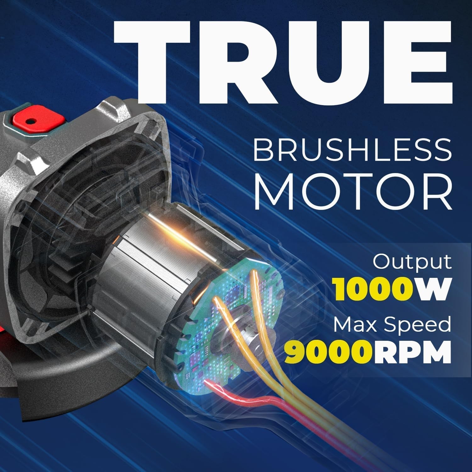 Cordless Angle Grinder 20V 4-1/2 inch, 1000W 9000RPM with Variable Speed, Sli…