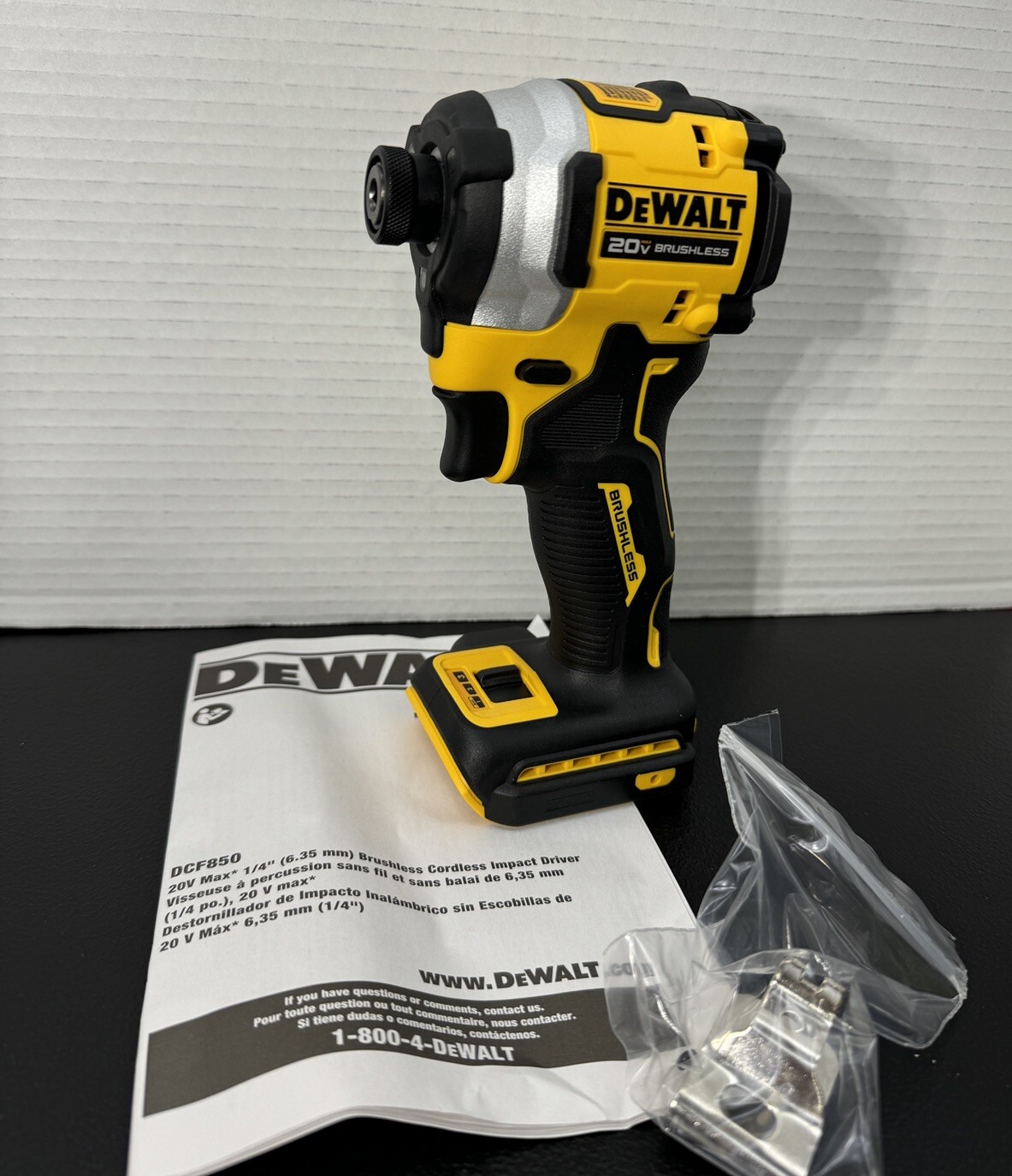 Brand New DeWALT DCF850B ATOMIC 20V 1/4&Prime; 3-Speed Impact Driver Tool Only