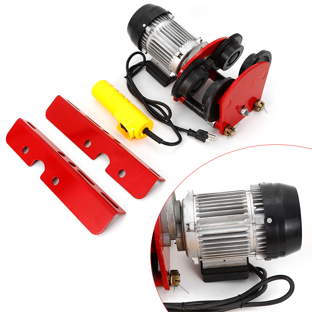 500W Electric Overhead Motor Winch Hoist 2200lbs Lift Garage Crane 1400r/Min