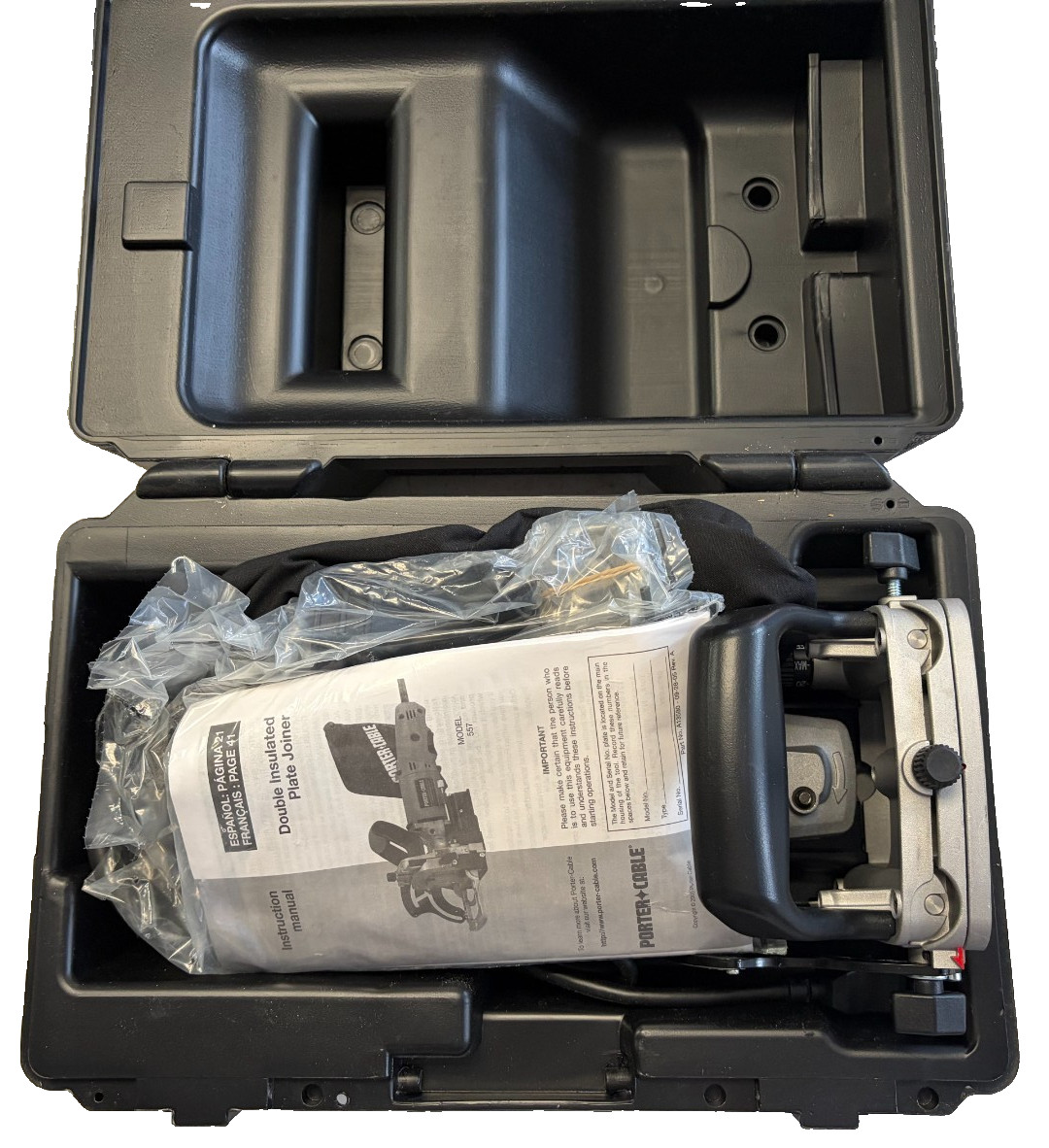 Porter Cable 557 Biscuit / Plate Joiner with Storage Case Open Box