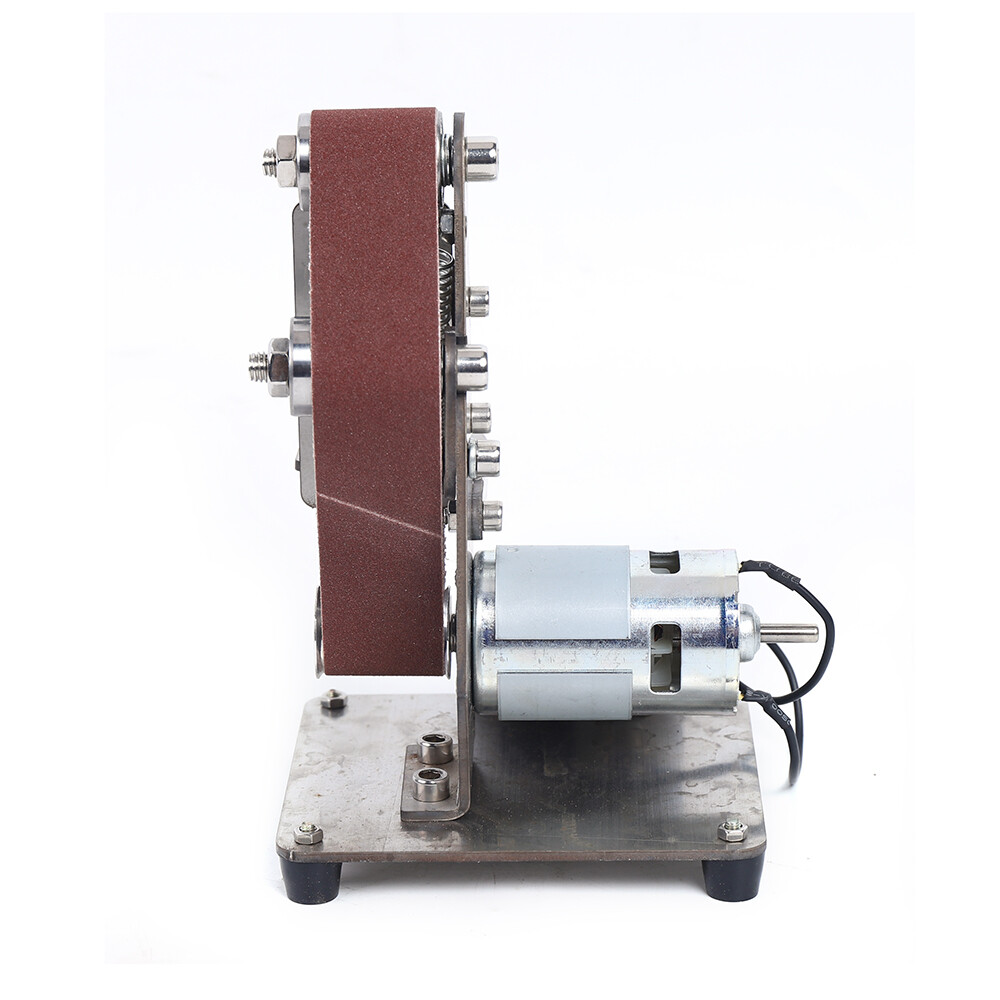 Electric Belt Grinder Vertical Belt Sander Polishing Grind Machine Dual Bearing