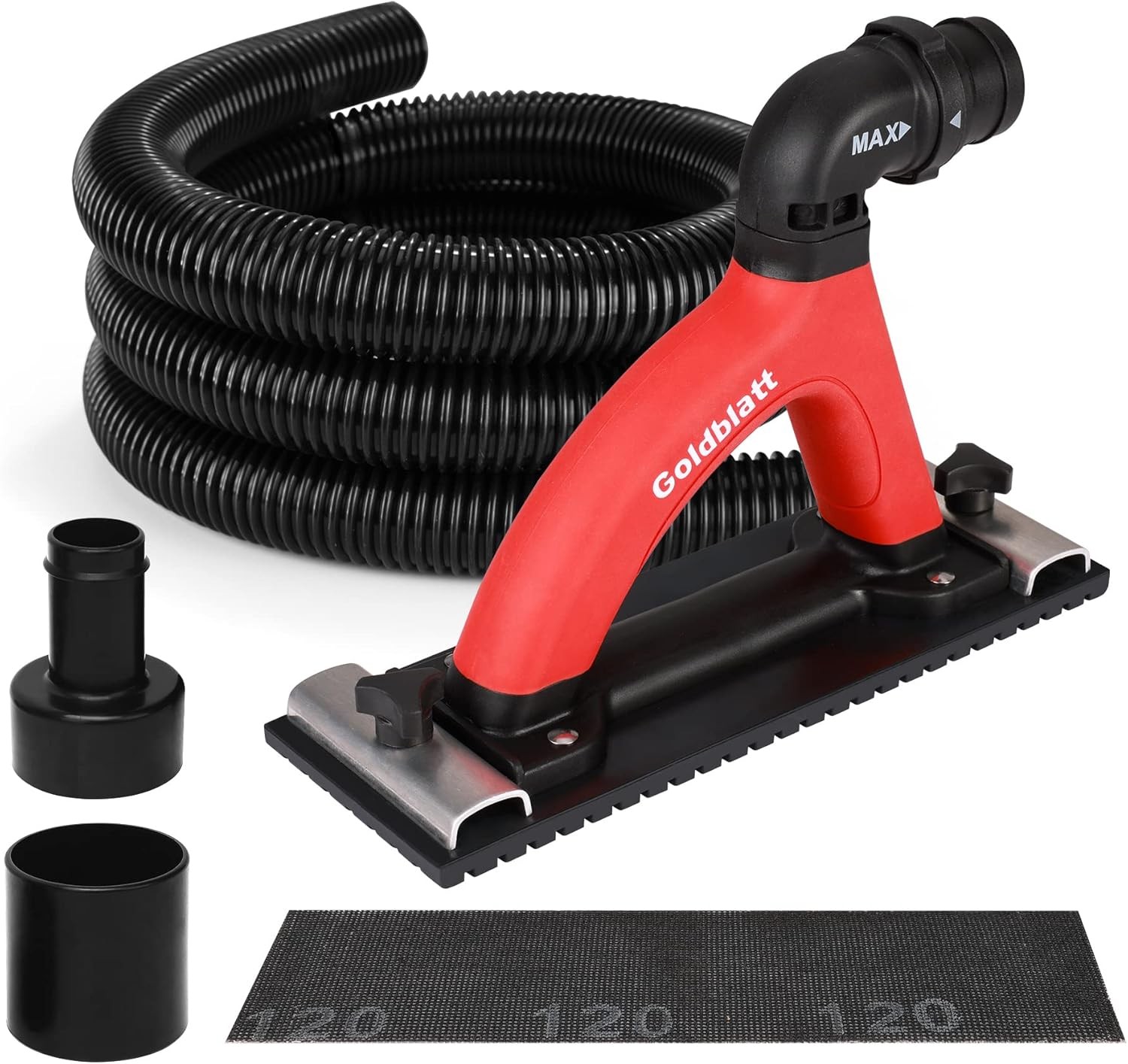 Dust Free Hand Sander Dustless Drywall Vacuum Sander W/ 6.5 ft Hose Sanding Pad