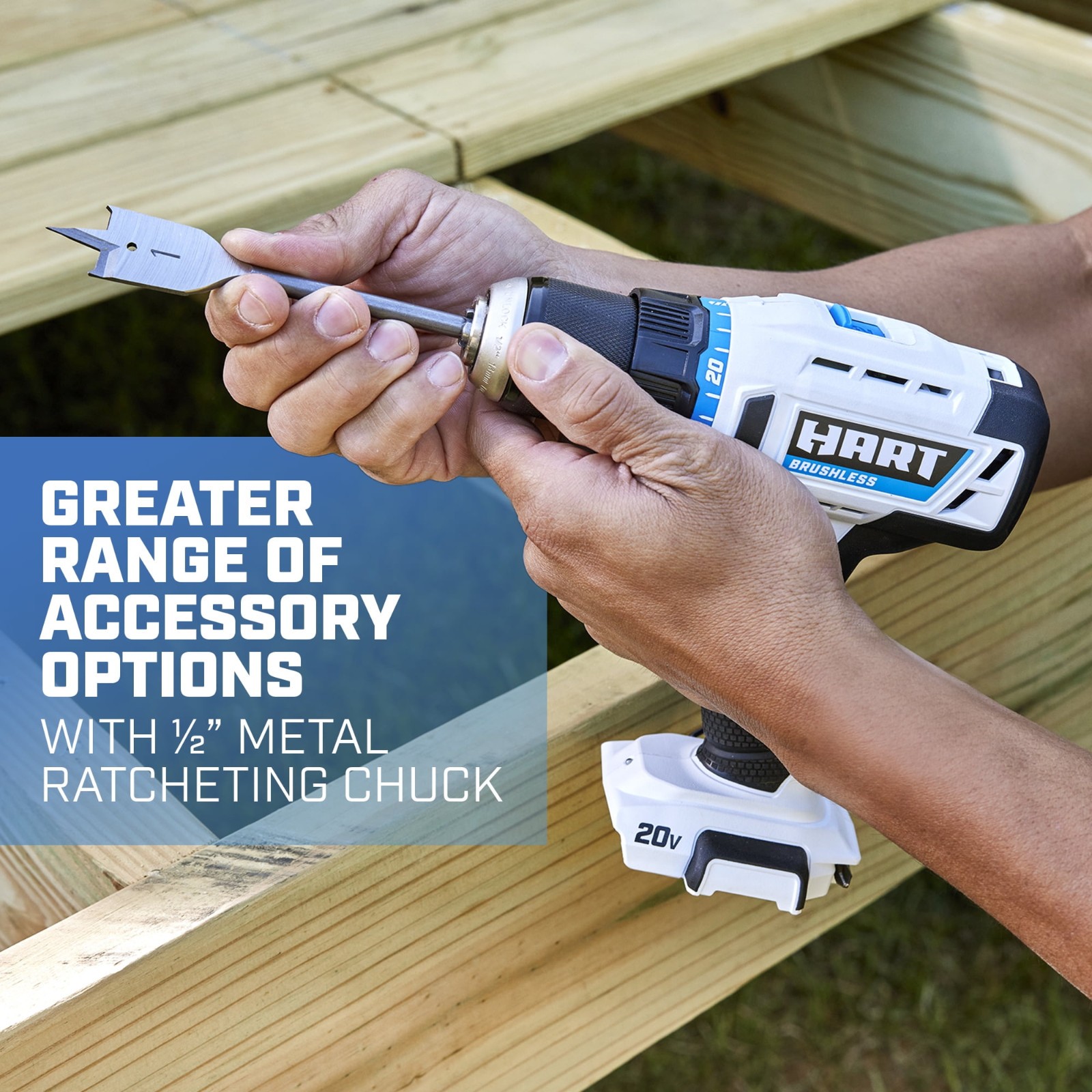Hart 20-Volt Cordless 1/2&Prime; Drill Driver Kit + 1.5Ah Lithium-Ion Battery HPDD02B™