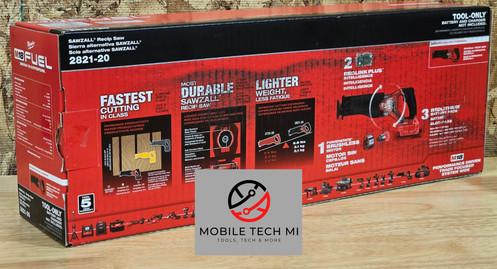 Milwaukee FUEL 2821-20 M18 18V Brushless Reciprocating Saw Sawzall – NEW IN BOX