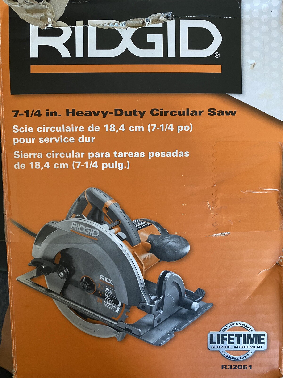 RIDGID R32051 7 – 1/4 In Heavy Duty Circular Saw GR M