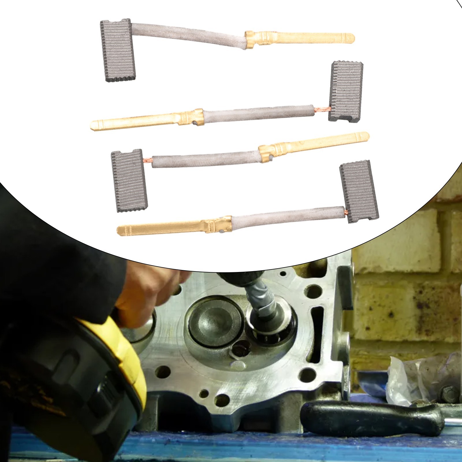 Compatible Carbon Brushes Set of 4pcs for DW400 Type 1 and 2 Angle Grinders