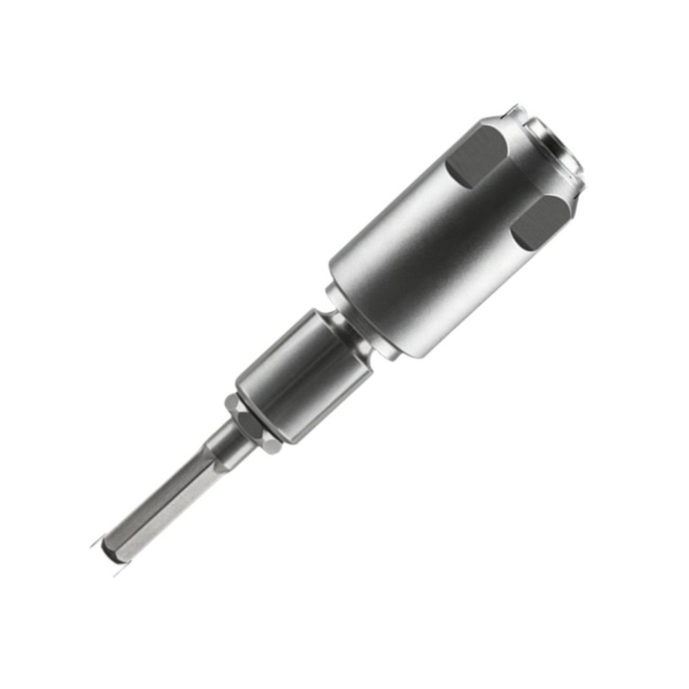 Rotary Drill Bit Adapter 40CR Material 3.8 x 15.5 cm Hex to Round Shank