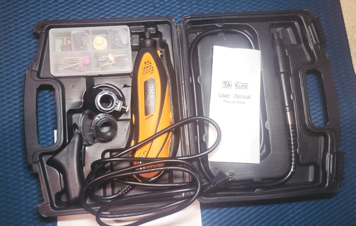 TACKLIFE RTD35ACL Corded Rotary Tool Kit 10,000-35,000 RPM Case/Accs