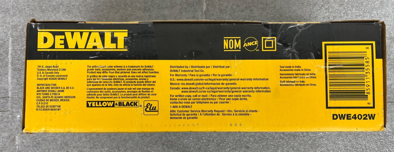DEWALT DWE402W 11 Amp 4-1/2&Prime; Corded Angle Grinder w/ Paddle Switch & Wheel