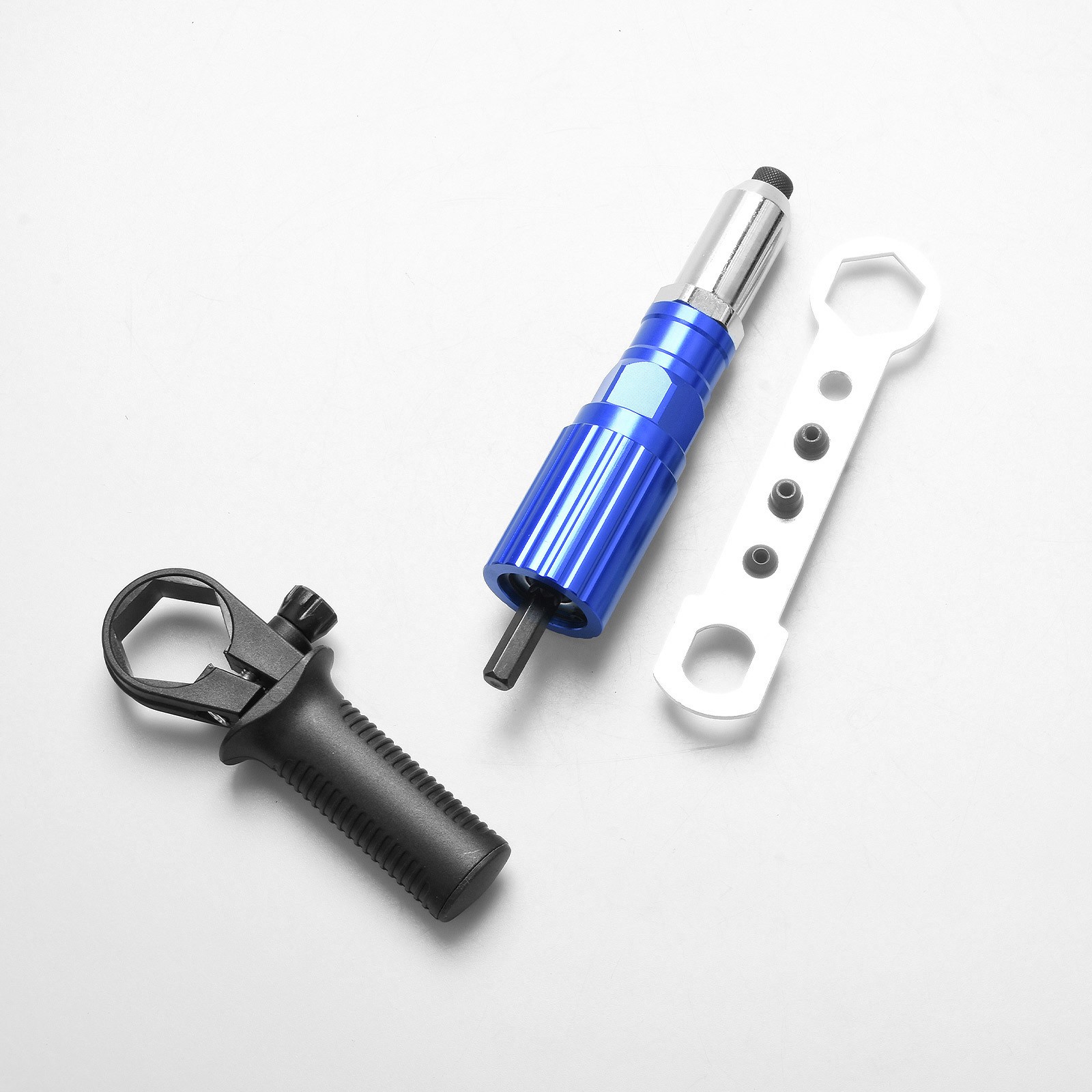 4 Sizes Electric Drill Rivet Gun Adapter Heavy Duty 1/4 Hex Shank Pop Rivet Tool