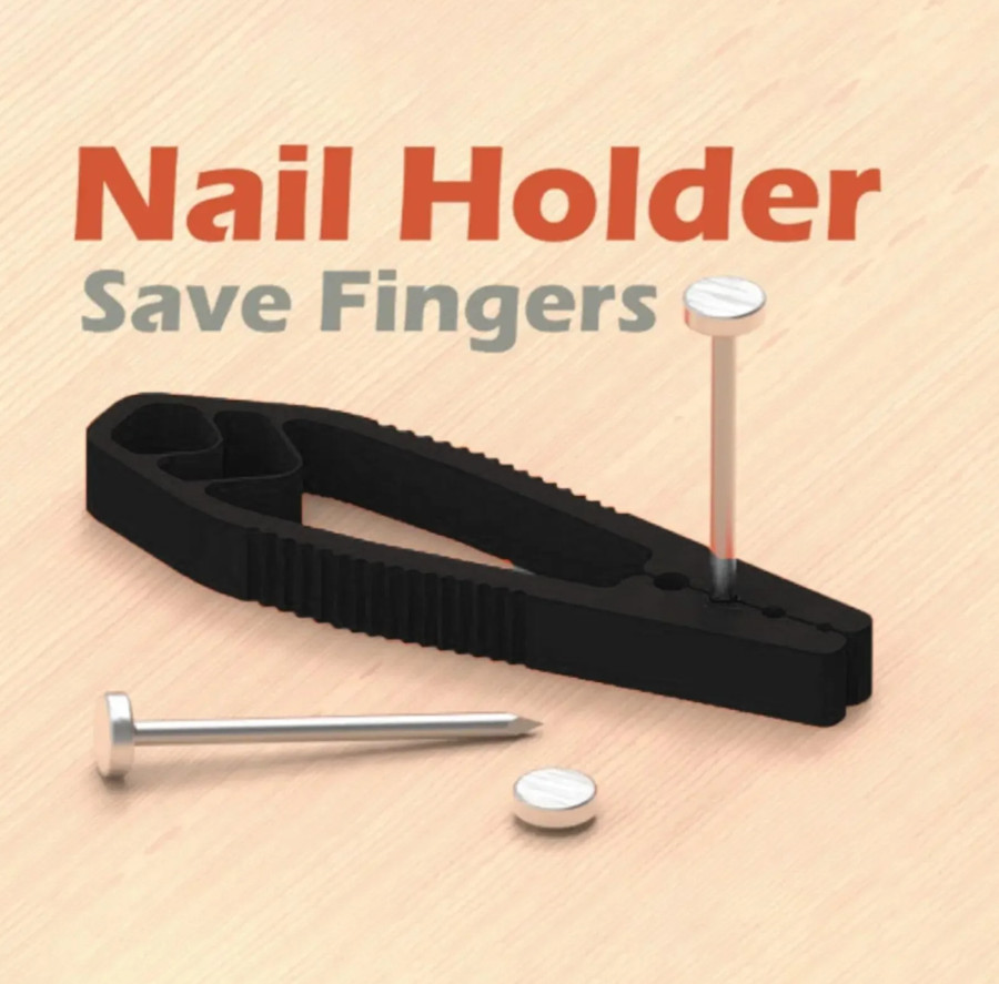 1pc Portable Nail Fixer Tool Plastic Sliding Pliers Finger Protection – NEW