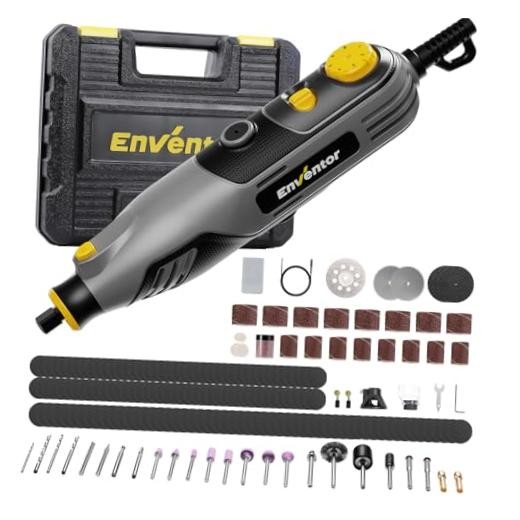 Rotary Tool with 204-Piece Accessory Kit, 130 W, Corded | 6 Speeds, 10,000