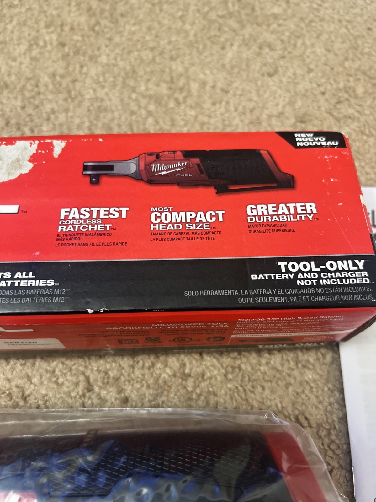 Milwaukee 2567-20 M12 Fuel High Speed Cordless Ratchet Tool Only Open Box NEW