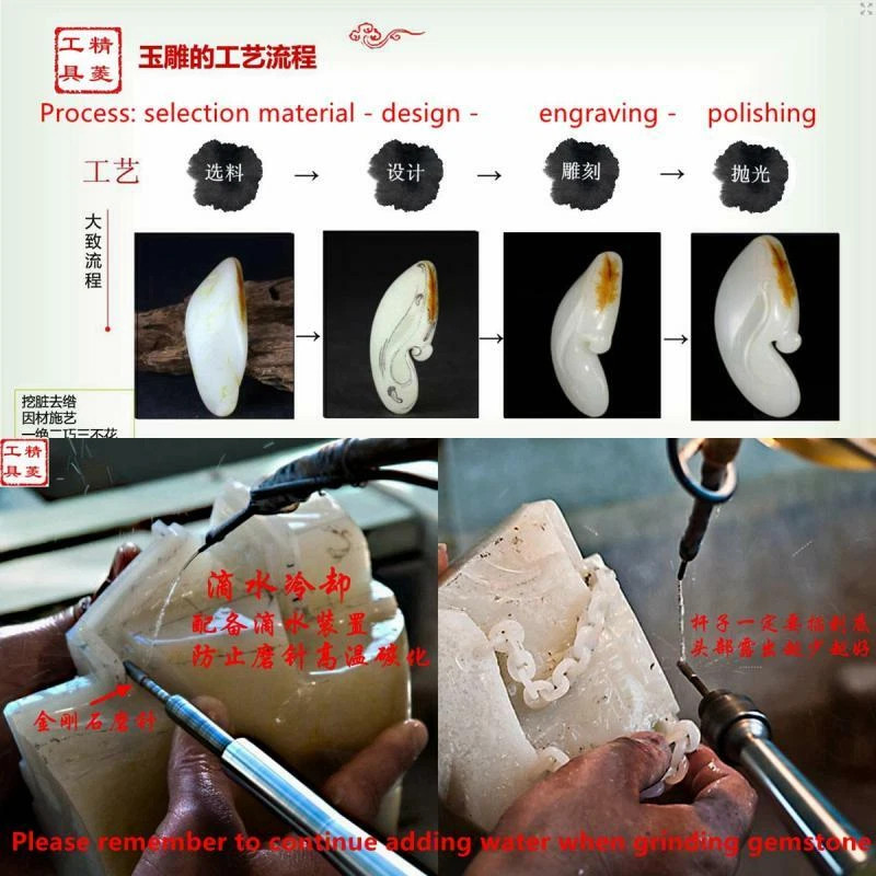 30Pcs 1mm-3.5mm Diamond Grinding Bits for Dremel Cylindrical Carving Burr Tools