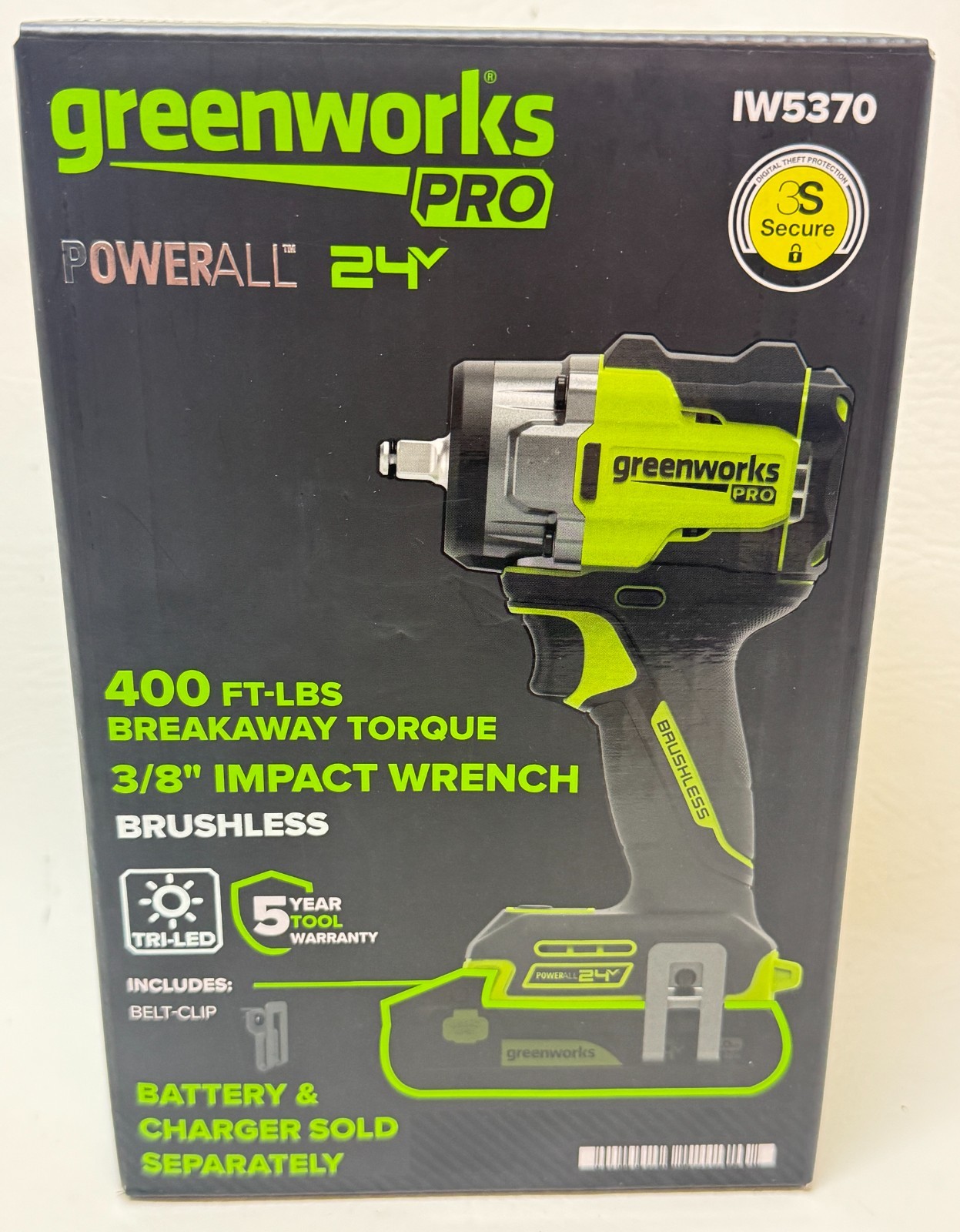 Greenworks IW5370 24V Brushless 1/2” Cordless Impact Wrench Tool Only – NEW