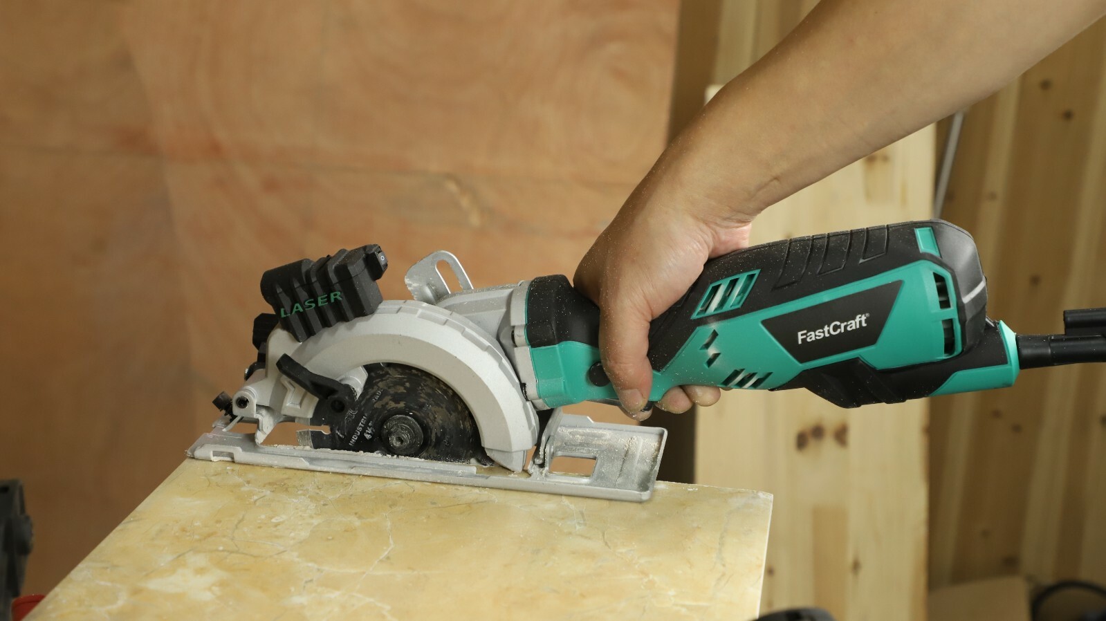 FastCraft Compact Circular Saw 9A PEAK POWER +8pc 4.5&Prime; Blades Mini Circular Saw
