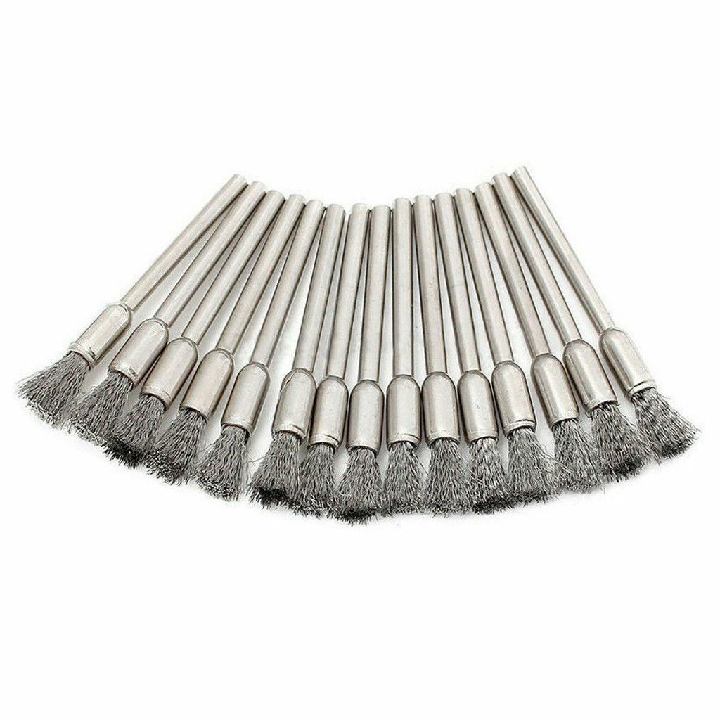 50PC Stainless Steel Wire Brush Set Dremel Tool Rotary Die Grinder Removal Wheel