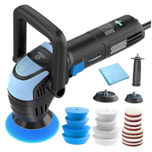 Mini Polisher, 2inch/ 3inch 750W Car Buffer with 12mm Random Orbital-Improve
