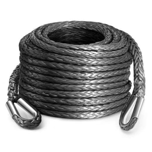 Winch Rope Extension, 3/8 » x 50ft 26,500 Lbs | 3/8 Inch x 50 Feet Gray