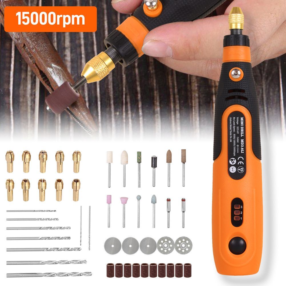 46PCS Cordless Abrasive Rotary Tool Accessories Grinding Sanding Polishing Kit