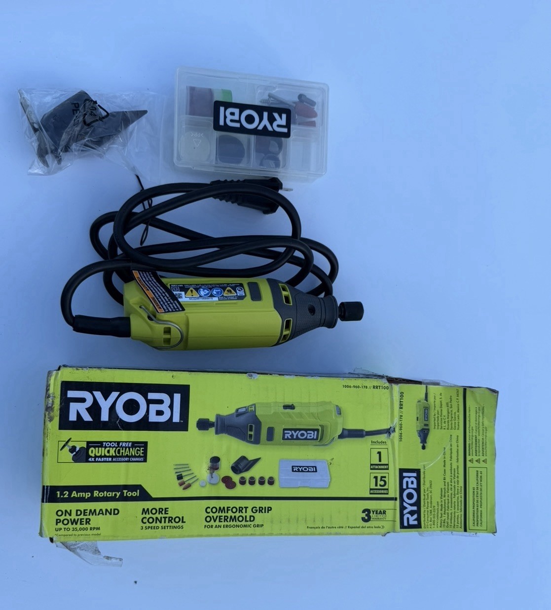 Ryobi RRT100 35000 RPM Rotary Tool Kit – Used