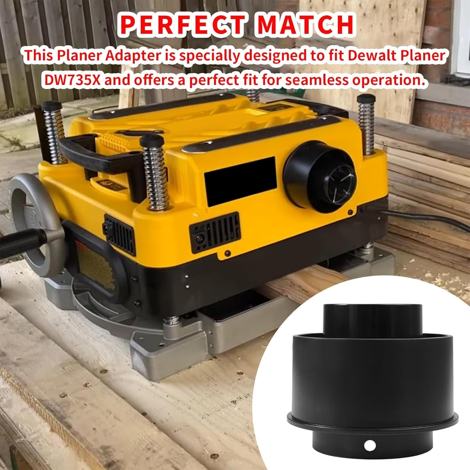 514001148 Planer Vacuum Adapter Replacement for Dewalt DW735 DW735X