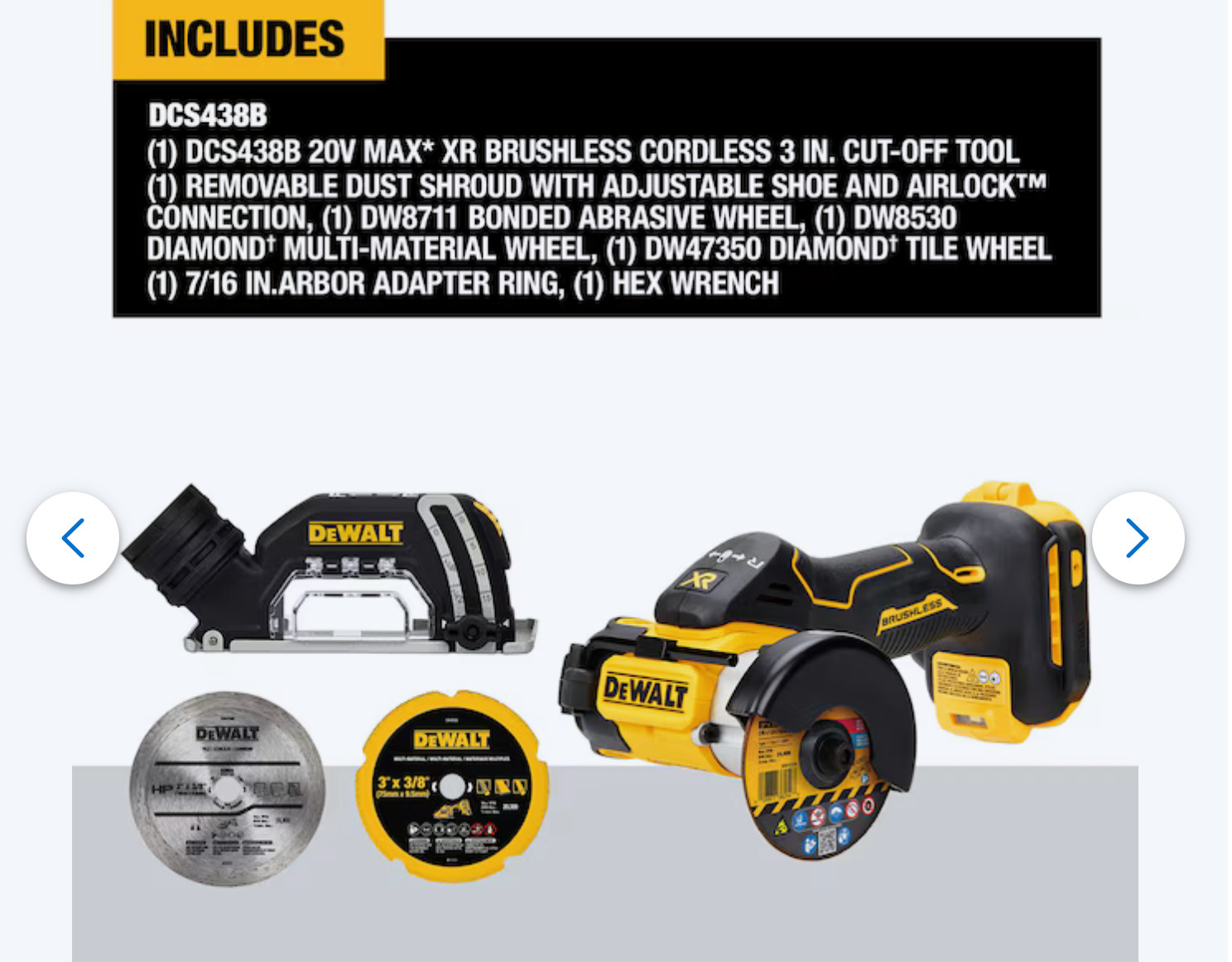 Dewalt DCS438B 20V MAX XR 3in Compact Cut-Off Tool – Bare Tool NEW