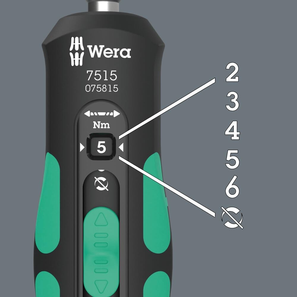 Wera 05075815001 | 7515 Kraftform Torque Driver Speed ​​Torque Wrench, 2-6Nm
