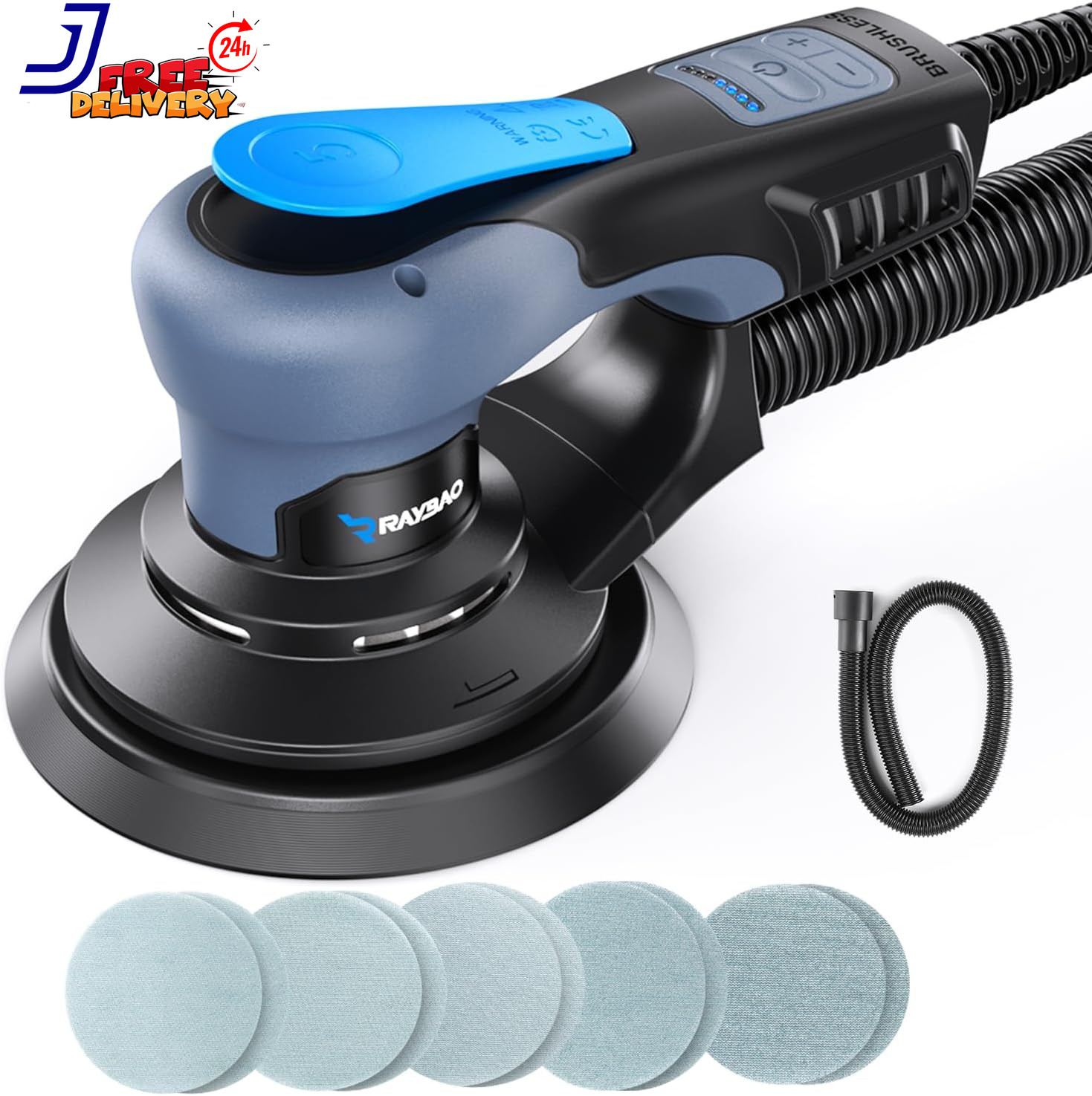 Power Random Orbit Sanders Electric Sander 5.0Mm 6Inch 350W Low Vibration