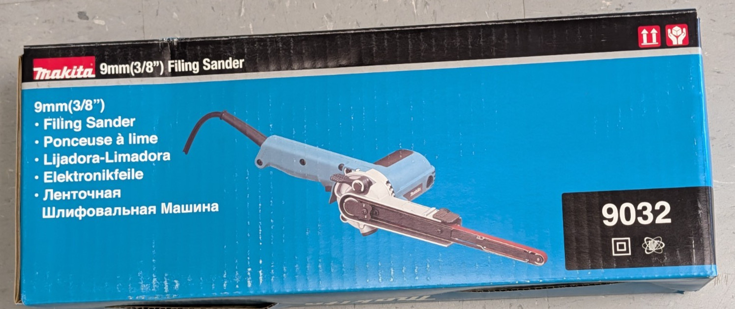NEW MAKITA 9032 Filling Sander 9mm, 3/8&Prime; X21&Prime; Belt- MADE IN JAPAN- Free Ship